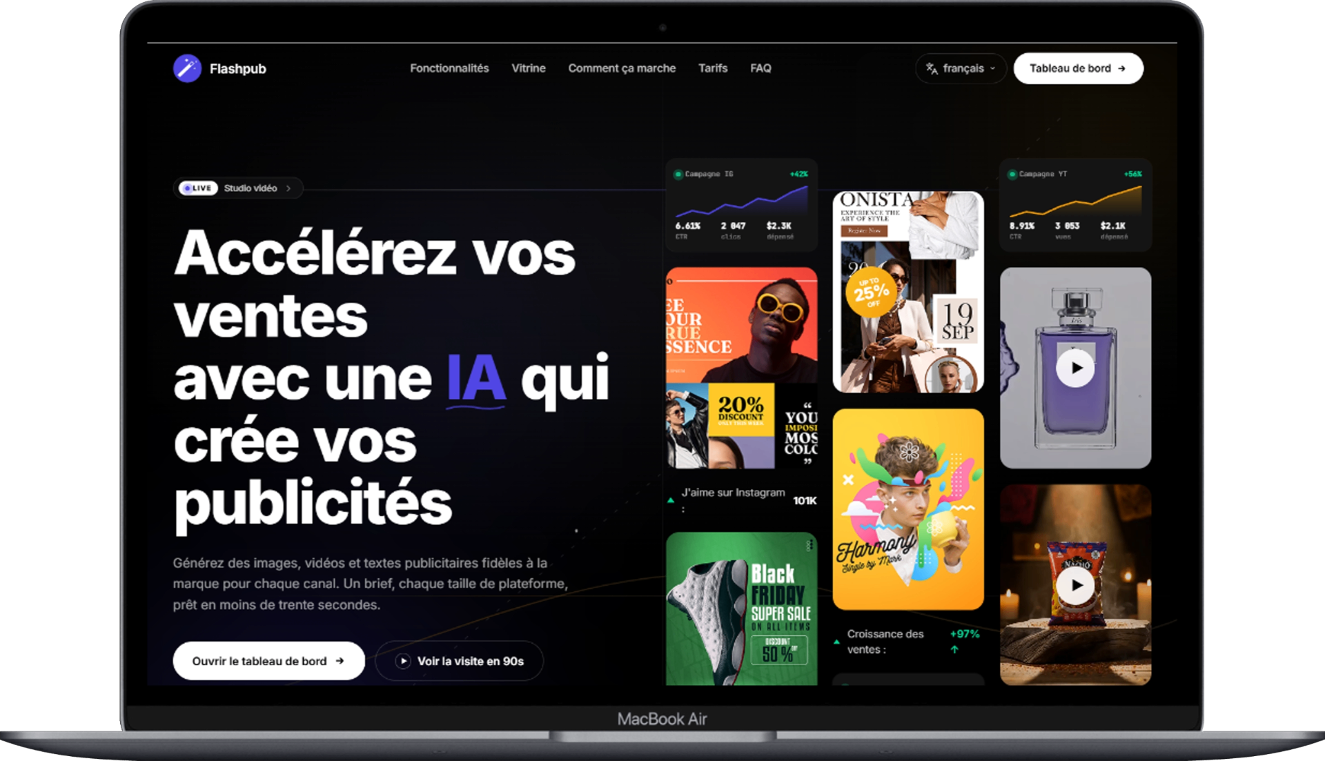 Flashpub AI — interface desktop